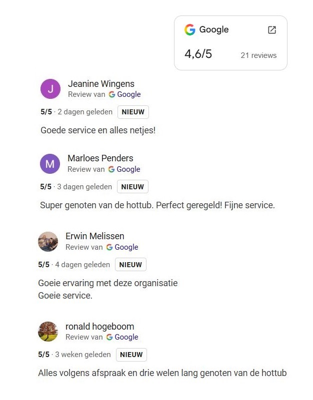 Verhuur Hottubs Nederland Reviews